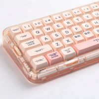 【Keycap Only】Keycap ธีมพลาสติกสีชมพู XDA ความสูง140คีย์ PBT การระเหิดพร้อมกุญแจเสริม Mac สำหรับปรับแต่งคีย์บอร์ดแบบกลไก Keychron/ RK61/GK61/Anne Pro 2