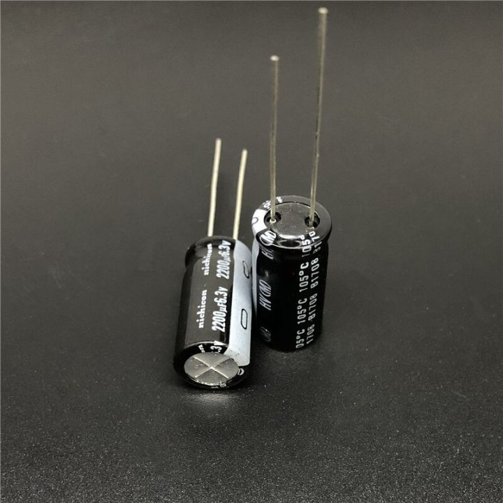 10pcs-100pcs-2200uf-6-3v-nichicon-hv-series-10x20-high-ripple-current-low-impedance-6-3v2200uf-aluminum-electrolytic-capacitor