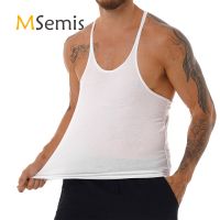 Mens Gym Fitness Breathable Cotton Sleeveless Racer Back Casual Sport Vest Top Singlets for Gym Cycling Fitness Jogging Workout