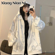 XIANG NIAN NI Áo Khoác Có Mũ Cho Nữ Áo Khoác Ít Nữ Áo Cardigan Dễ Thương