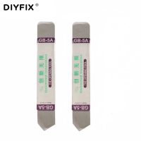 Diyfix 2ชิ้นใบมีดสแตนเลสบางนุ่มสิ่วสำหรับงัดเครื่องมือเปิดหน้าจอแท็บเล็ตโทรได้สำหรับ Iphone Ipad ที่เปิด Samsung