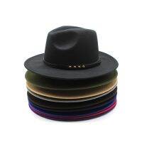 Luxury Man Hat Brown Fedora Hats Women Simple Woolen Hat Jazz Hats British Style Hat Autumn Winter Big Along Multicolor Hat