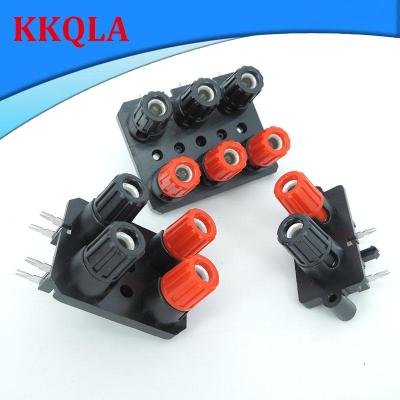 QKKQLA Shop 2 4 6 Positions Pin Banana Plug 4mm power Socket Connector External Audio Jack Speaker Amplifier Terminal Screw Post Block Bend