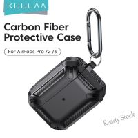 【hot sale】 ▩☬✎ C02 KUULAA Carbon Fiber Airpod Case TPU Shockproof Bluetooth Earphone Cover Cases Is Suitable For Airpods 2 3 Pro