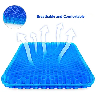 Gel Seat Cushion TPE Silicone Cooling Mat Honeycomb Thick Seat Cushion for Pressure Relief Back Pain Summer Ice Pad