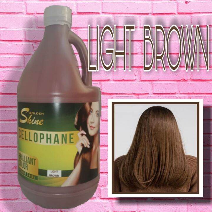 Golden shine Cellophane hair color treatment LIGHT BROWN 1/2 gallon Lazada PH