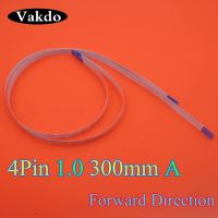 ┇❉✾ 5pcs/lot New FFC FPC flat flexible cable 1.0mm pitch 4pin 4 pin Forward Length 300mm Width 5mm Ribbon Flex Cable type A