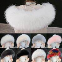 [COD] Faux Fur Collar for Men Parkas Coats Luxury Multicolors Warm Jackets Shawl