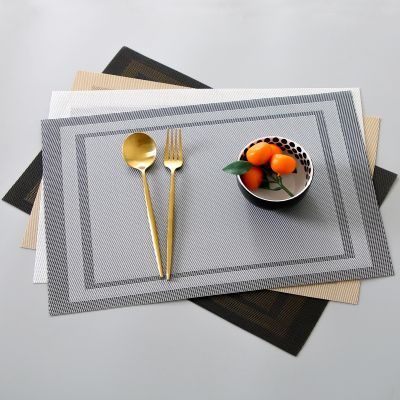 【CC】✙▼❒  4/6Pcs Table Set Non-Slip Bowl Coaster Washable Dining Placemats Decoration Accessories