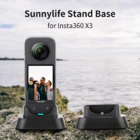 ฐานตั้งป้องกันการลื่นสำหรับคอมพิวเตอร์ตั้งโต๊ะ Insta360 X3ตัวยึดยึดสกรูแบบพาโนรามา1/4สำหรับ Insta 360 X3อุปกรณ์เสริมกล้องแอคชั่นแคมเมราแบบพาโนรามา