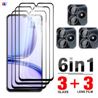 6To เคสกระจก1ปกป้องป้องกันทุกส่วนสำหรับ Realme C53 4G ตัวปกป้องกล้องถ่ายรูป Realmi C 53 53c 55 C55 Realmec53ฟิล์มกันรอยกันกระแทก6.74นิ้ว