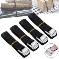 【YD】 4pcs 150x2.5cm Car Tension Rope Tie Down Ratchet Luggage Lashing Metal Buckle Tow Tensioner