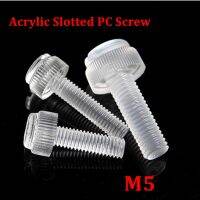 100Pcs M5อะคริลิคใสสกรู M5 * * * * * * * 6/8/10/12/16/20/25มม.พลาสติก Slotted Knurled มืออะคริลิคสกรู Pc Nuts