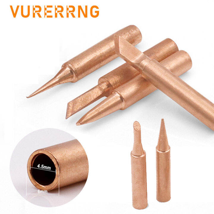 5pcs 6pcs 900M soldering tip Pure Copper Soldering Iron Tip Leadfree