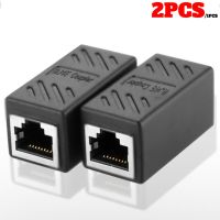 1/2PCS RJ45 Connector Cat7/6 Ethernet Adapter Gigabit Interface Network Extender Convertor For Extension Cable Female to Female Cables