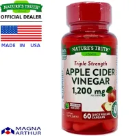 Nature’s Truth Apple Cider Vinegar 1200 mg/s x 60 แคปซูล เนเจอร์ ทรูทร์ แอปเปิ้ลไซเดอร์ เวเนก้า น้ำส้มสายชูหมักจากแอปเปิ้ล / กินร่วมกับ ลาแลมบร้า ไคโตซาน ส้มแชก ซีแอลเอ สารสกัดถั่วขาว ชาเขียวสกัด แอล-คาร์นิทีน โพรไบโอติก /