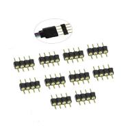 4-Pin RGB 3528/5050 LED Strip Male Connectors (10ชิ้น)