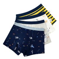 Boys Boxer Underwear for Kids Striped Navy Blue Cotton Underpanties Bottoms Boys Clothes for 3 4 6 8 10 12 14 Years Old 203021