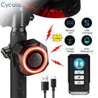 Cycala-Luz Trasera Unbicicleta,Alarma Antirobo,Inigente,Sensor De Freno Automotico,Resistente Al Agua,Carga USB,Lámpara Bicleta