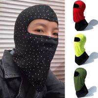 【Miki Xinyuan】 Unisex ขี่จักรยานรถจักรยานยนต์หน้ากากเต็มหน้า Rhinestone ลูกปัด OutdoorHood Balaclava ป้องกันแสงแดดคอผ้าพันคอ101A