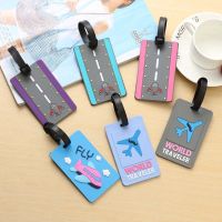 【DT】 hot  6 Colors Travel Accessories Luggage Tag "World Traveler" Silicon Suitcase ID Addres Holder Baggage Boarding Tag Portable Label