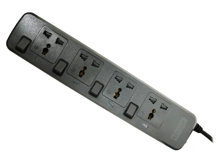 Royu Power Extension Cord Overload and Surge Protected 4 Outlets w