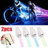 2023 NEW 2pcs LED Bike Lights Wheel Spokes Lamps Tire Gas Nozzle Inside Lights Motorcycle Mountain Bicycle Tyre Lamps Cycling Accessories