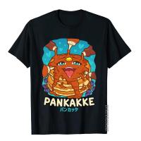 ตลกซน Foodie Pun Kawaii Pankakke ญี่ปุ่นแพนเค้กเสื้อยืดผ้าฝ้ายผู้ชายเสื้อ T ชายหาดท็อปส์เสื้อยืดถนนสูง...