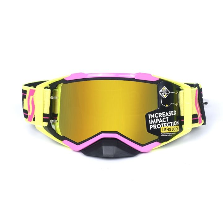 แว่นตามอเตอร์ไซด์การขี่จักรยานขี่มอเตอร์ไซค์เลนส์คู่กีฬาสกีชุดแก้วแว่นตาเล่นสกี