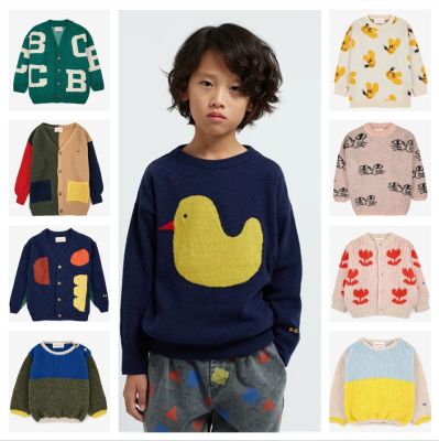 Winter Kids Girls Sweater 2023 New BC Brand Baby Boys Cardigan Knitted Sweater Outwear Top Clothes