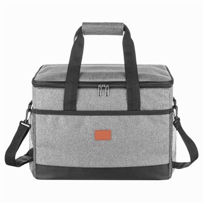 WEYOUNG 33L Portable Insulated Thermal Cooler Lunch Box Bag for Work &amp; Student Picnic Bag Car Ice Pack, 1Pcs, Gray