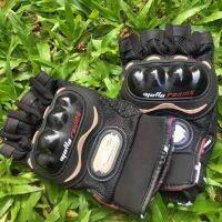 HAN ถุงมือขับรถ Everdayitems 0050200303 Big bike Motorcycle Gloves ถุงมือมอไซต์บิ๊กไบค์ แบบสกรีนใหม่ล่าสุด ครึ่งนิ้ว ไซส์XL sizeXL  สีดำ ถุงมือมอเตอร์ไซค์ ถุงมือใส่ขับรถ