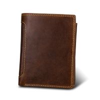 Luxury Credit Card Holder Womens Fold Coin Wallet Vintage Cow Genuine Leather Wallet For Men Handmade Billfold Clutch Purse