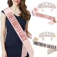 Birthday Rhinestone Decoration 21 30 40 50th Sashes Anniversary Supplies