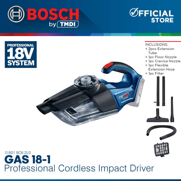 BOSCH Professional Lithium Ion LiIon Cordless Vacuum Cleaner Solo GAS 18V1 06019C62L0 BLC