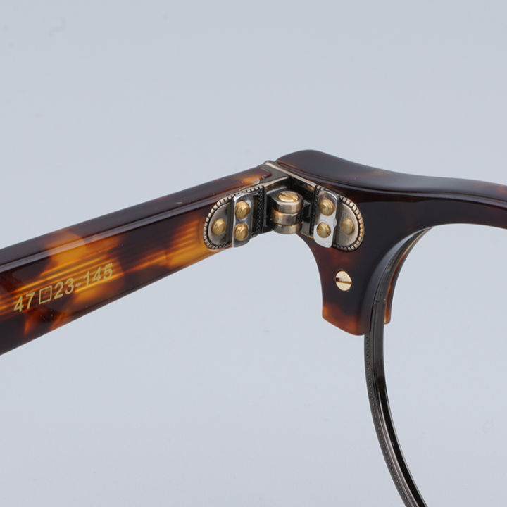 7285แบรนด์ญี่ปุ่น-acetate-titanium-643กรอบแว่นตาผู้ชายคลาสสิกแว่นตาผู้หญิงรอบเต่าแว่นตา