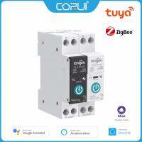 CORUI ZigBee Tuya Smart Circuit Breaker 1P 10/16/25/32/40/63A ราง DIN พร้อมระบบวัดแสงรองรับ Smart Life Alexa Google Home Alice-Souyine