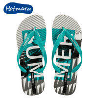 Hotmarzz ต้นมะพร้าวกันน้ำผู้ชาย Flip-Flops Casual Comfort รองเท้าแตะในร่ม Non-Slip Beach รองเท้าแตะ HM0862
