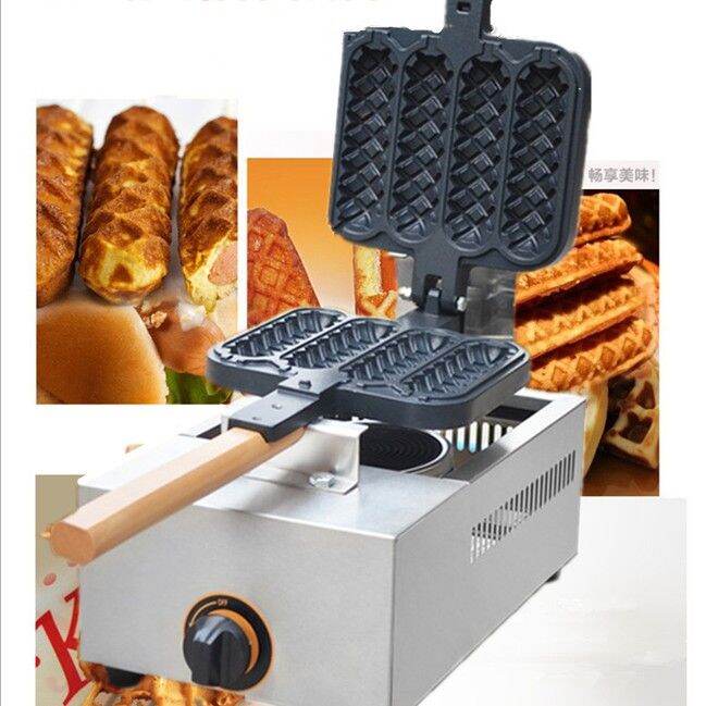 【Hot】 GAS Waffle Stick Maker Waffle Machine Hotdog Waffle Maker k8BG