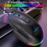 มาส์แบบมีสายคอมพิวเตอร์ RGB เล่นเกมเชิงกลเมาส์สำหรับเล่นเกมส์ M63สำหรับโน้ตบุ๊คสำนักงาน