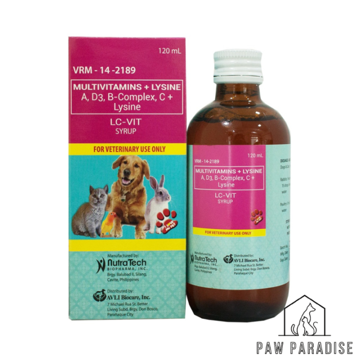 LC Vit Multi-vitamins Syrup, Pet Multivitamins Cat Dog Vitamins 60ML ...