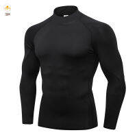 IUM Men Compression Armour Quick-Drying Stand Collar Top Long Sleeve Thermal Gym Sports Shirts Women Gym Sports Top Compression Quick-Drying Stand Collar Long Sleeve Thermal Armour