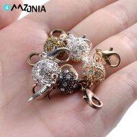 【CW】 3pair Clasp Charms Inlaid Rhinestones Couple Magnetic Buckle for Jewelry Making