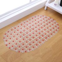 【cw】 37x66cm Oval Bathroom Non slip Floor Mat PVC Comfort Home Hotel Toilet Nonslip Bathtub Foot Pad With Suction Cup Massage