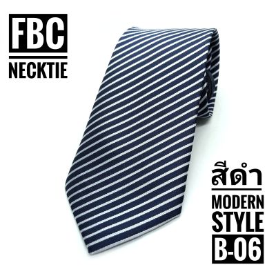 B-06 เนคไทสำเร็จรูปสีกรม ไม่ต้องผูก แบบซิป Men Zipper Tie Lazy Ties Fashion (FBC BRAND)ทันสมัย เรียบหรู มีสไตล์