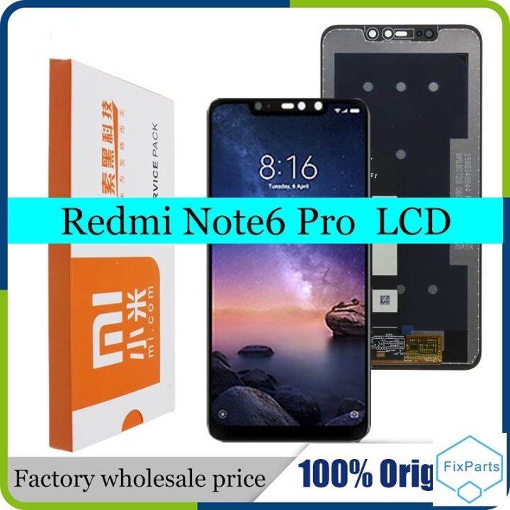 จอแอลซีดีสำหรับ-xiaomi-redmi-note-6-pro-หน้าจอดิจิตอลสัมผัสหน้าจอ-lcd-ประกอบกรอบสำหรับ-redmi-note6-pro-จอแอลซีดี