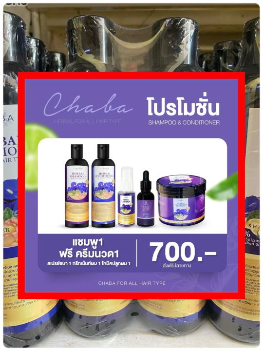 ส่งฟรี-chabaแชมพู-ครีมนวด-ชบา-ลดผมร่วง-บำรุงเส้นผม-ผมแห้งแตกปลาย