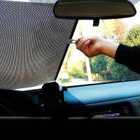 Retractable Sunshade Car Silver Black Heat Insulation Curtain Interior Vehicle Automatic Roller Blind Sunshade Accessori Auto