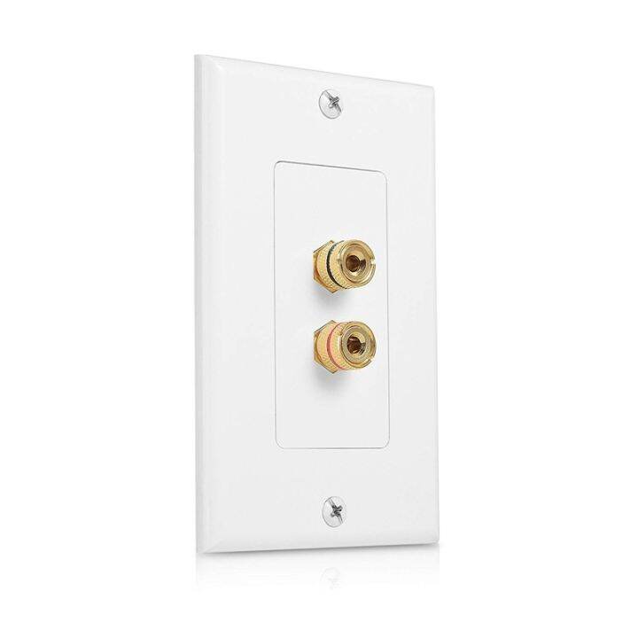 2 Posts Speaker Wall Plate Home Theater Wall Plate Audio Panel for 1