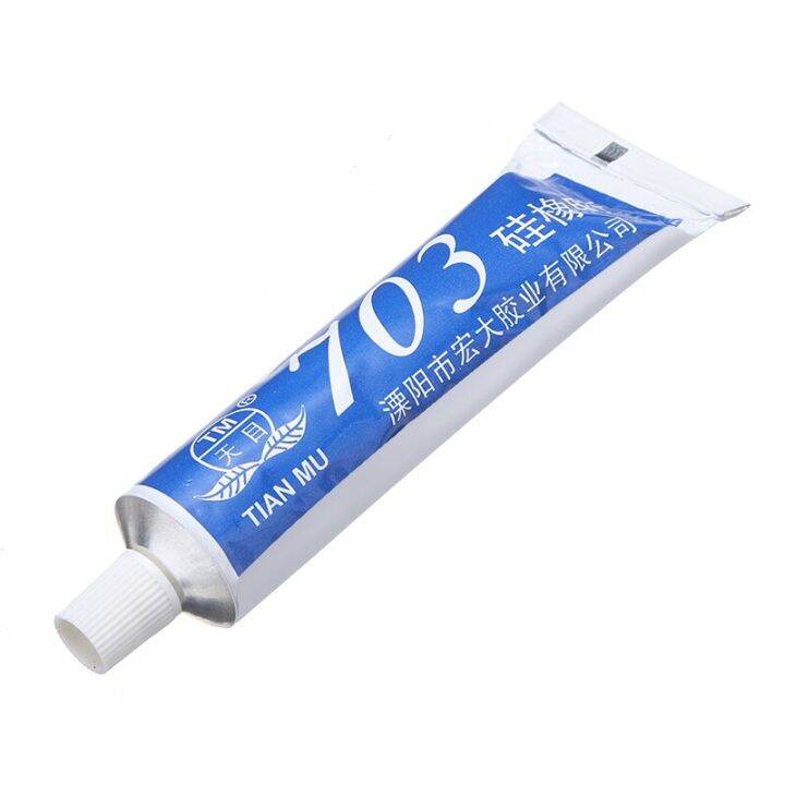 50g-white-silicone-rubber-glue-703-sealant-adhesive-freezer-glue-high-temp-silicone-glue-for-bonding-glass-or-equipment-adhesives-tape